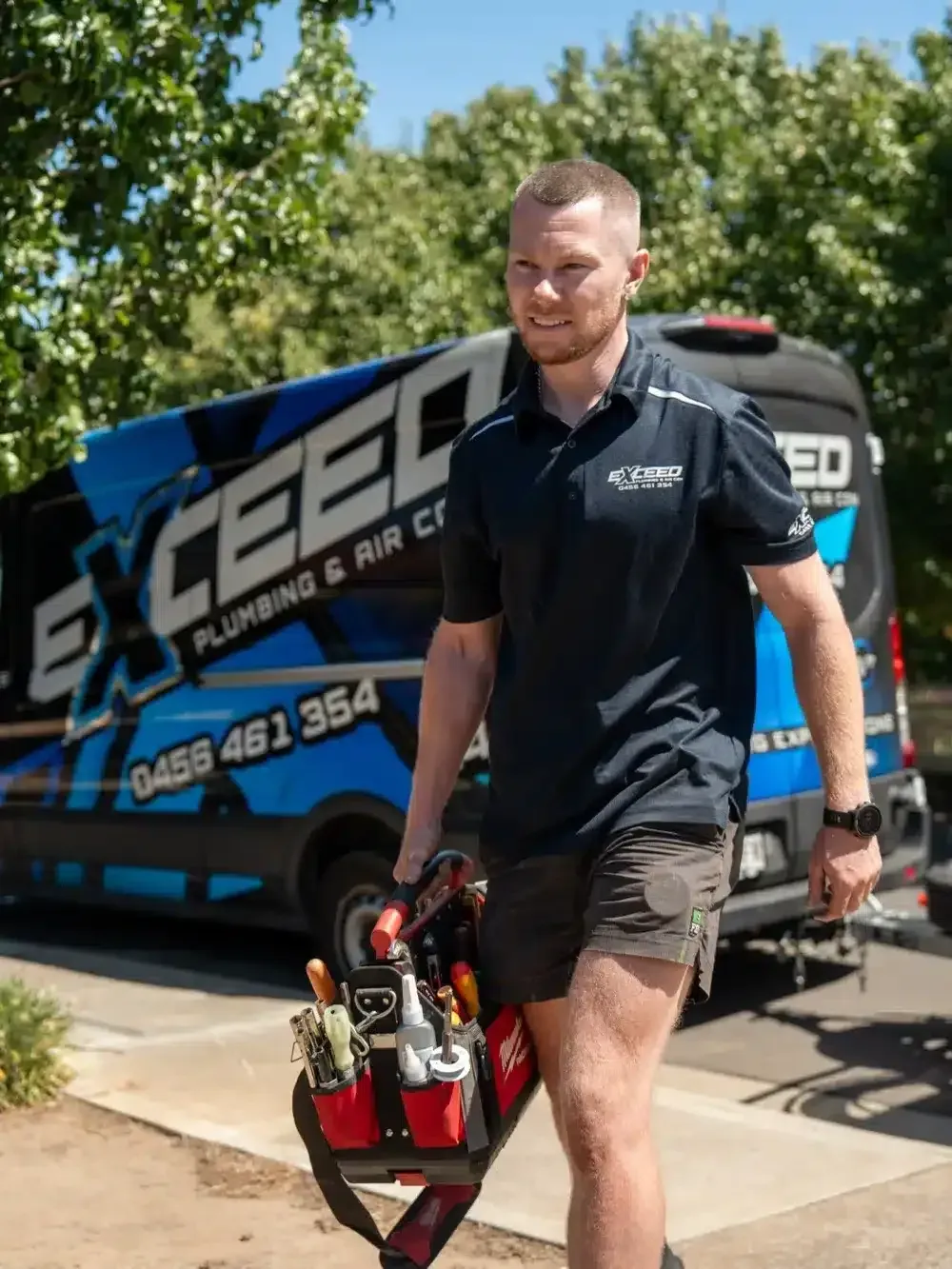 Local plumber arriving at a Davoren Park home